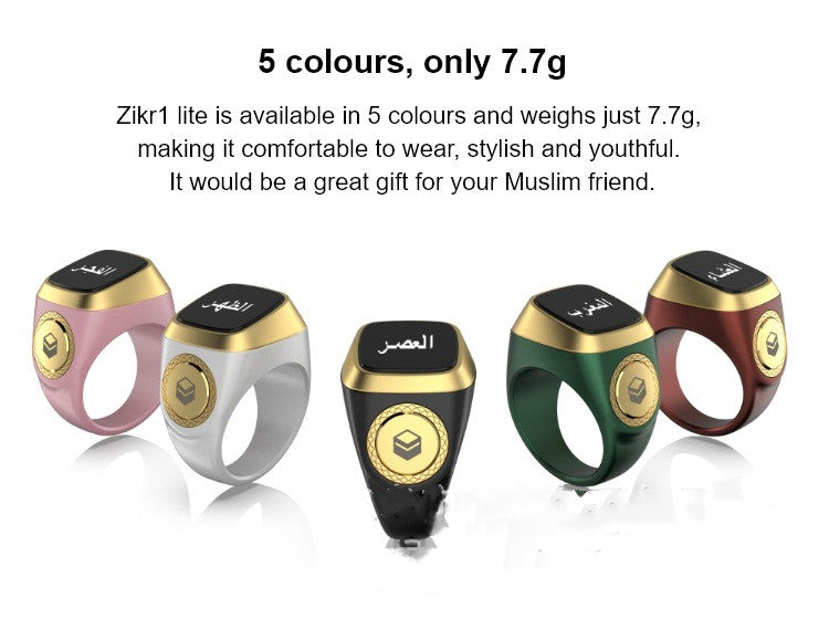 Muslim Smart Ring Featuring Tasbih Beads Function
